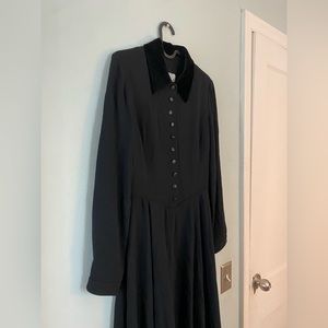 RARE 1980s Laura Ashley long black dress
